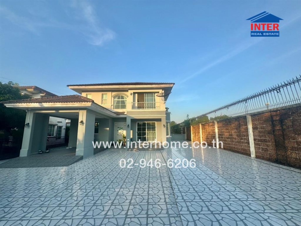 For SaleHouseRama5, Ratchapruek, Bangkruai : 2-storey detached house, 98 sq m., Manthana Village, Pinklao-Rama 5, Phase 3, Nakhon In Road, Ratchaphruek Road, Bang Kruai, Nonthaburi