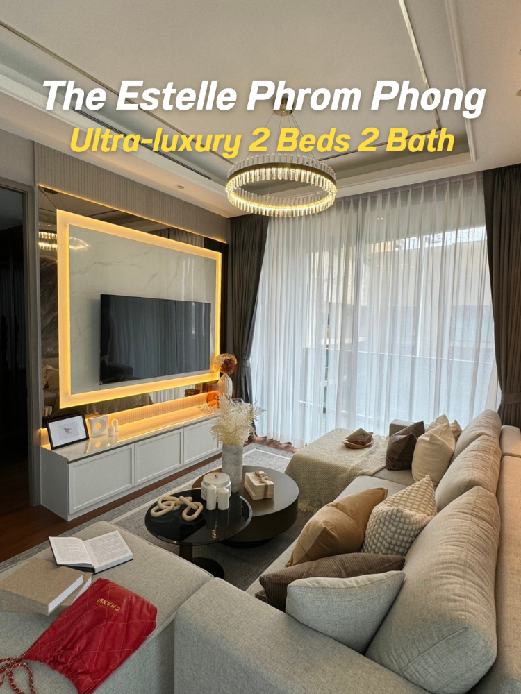 For RentCondoSukhumvit, Asoke, Thonglor : The Estelle Phrom Phong / / 2 bedrooms, 2 bathrooms, 93 sq m. Call 0937890899