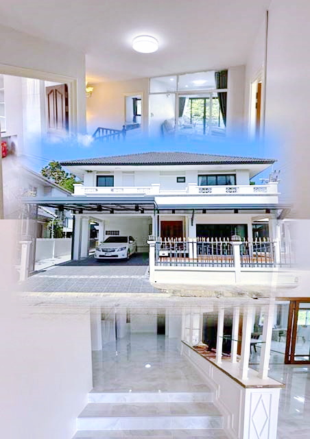 For RentHouseLadkrabang, Suwannaphum Airport : RIS Inter Sch 1.7 km. 4bed Kheha Romklao 2-storey corner Mansion luxurious perfect-place ram 164