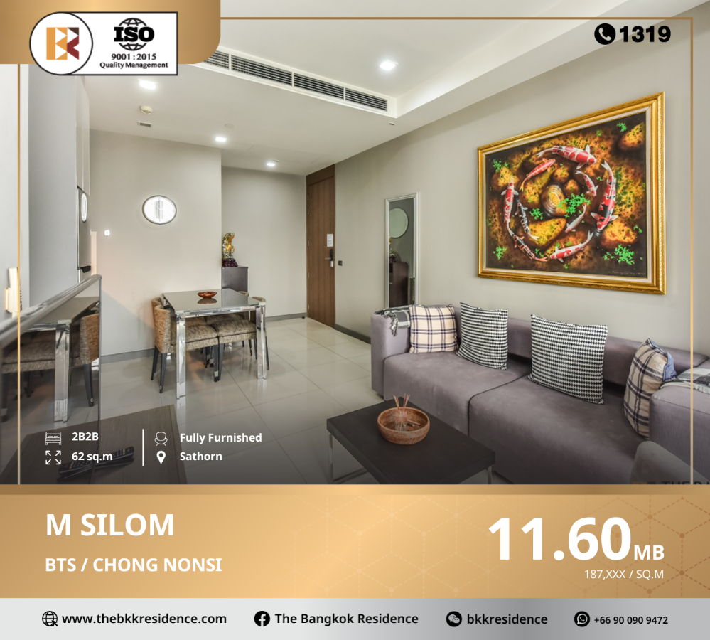 For SaleCondoSilom, Saladaeng, Bangrak : Prime economic location! m silom, near bts chong nonsi