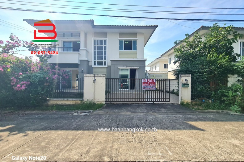 For SaleHouseNonthaburi, Bang Yai, Bangbuathong : Single house, Pruksa Village 31 The Season, corner house, area 54.4 sq m., Kanchanaphisek Road, Bang Kruat Subdistrict, Bang Bua Thong District, Nonthaburi Province