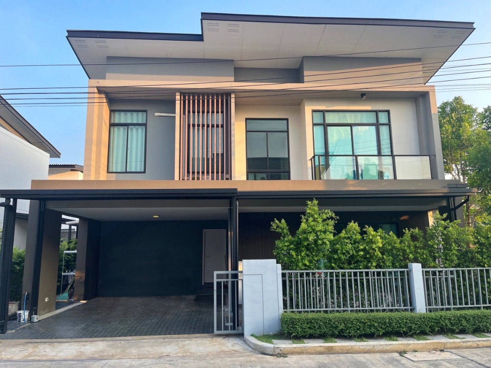 For SaleHouseRama5, Ratchapruek, Bangkruai : Corner detached house, 54 sq.w., extended, largest type in the Eco Haus Pinklao-Salaya project