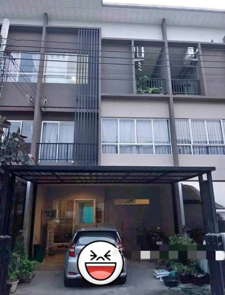 For RentTownhouseRama5, Ratchapruek, Bangkruai : For rent, 3-storey townhouse, Chaiyaphruek Road, 3 bedrooms, near Lotus North Ratchaphruek, Robinson Ratchaphruek, Sarasas Ratchaphruek School, Sarasas Bang Bua Thong School *Cats/small dogs allowed*