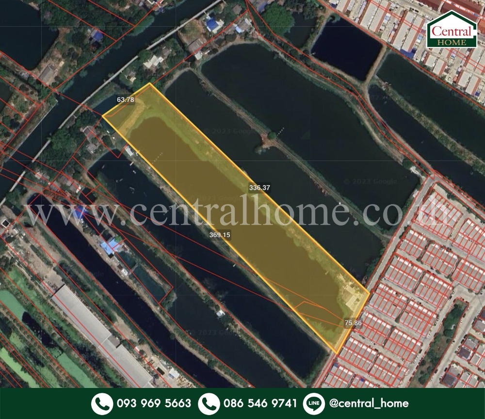 For SaleLandSamut Prakan,Samrong : 15 rai of vacant land, Bang Phli, Soi Phul Charoen, Bangna - Trat, Km.16