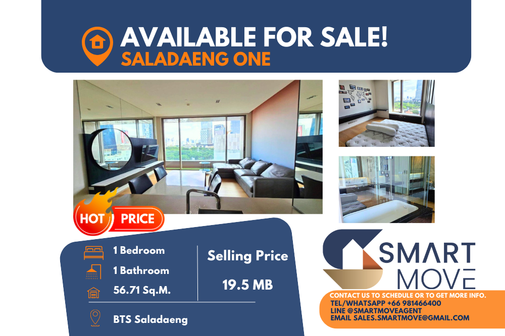 For SaleCondoSilom, Saladaeng, Bangrak : ⚡️Sale with tenant !! ⚡️RARE ITEM !! Code C20241200040.......Saladaeng One, 1 bedroom, 1 bathroom, furnished, Special Deal!!📣📣