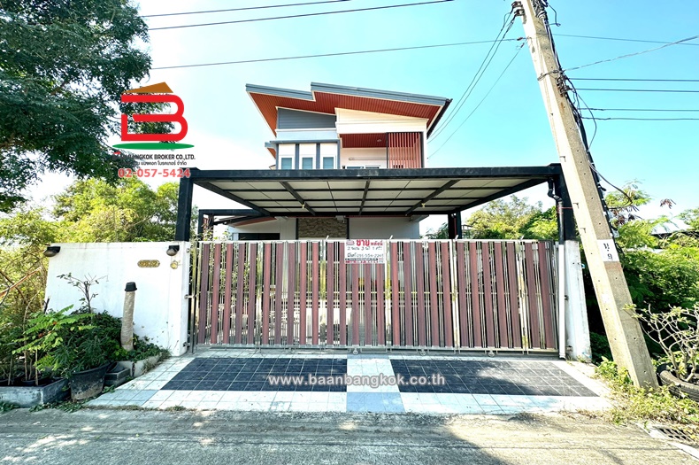 For SaleHouseChaengwatana, Muangthong : Single house, Petchwattana Village (Soi Yongyong), area 47 sq m., Chaeng Watthana Road, Ban Mai Subdistrict, Pak Kret District, Nonthaburi Province