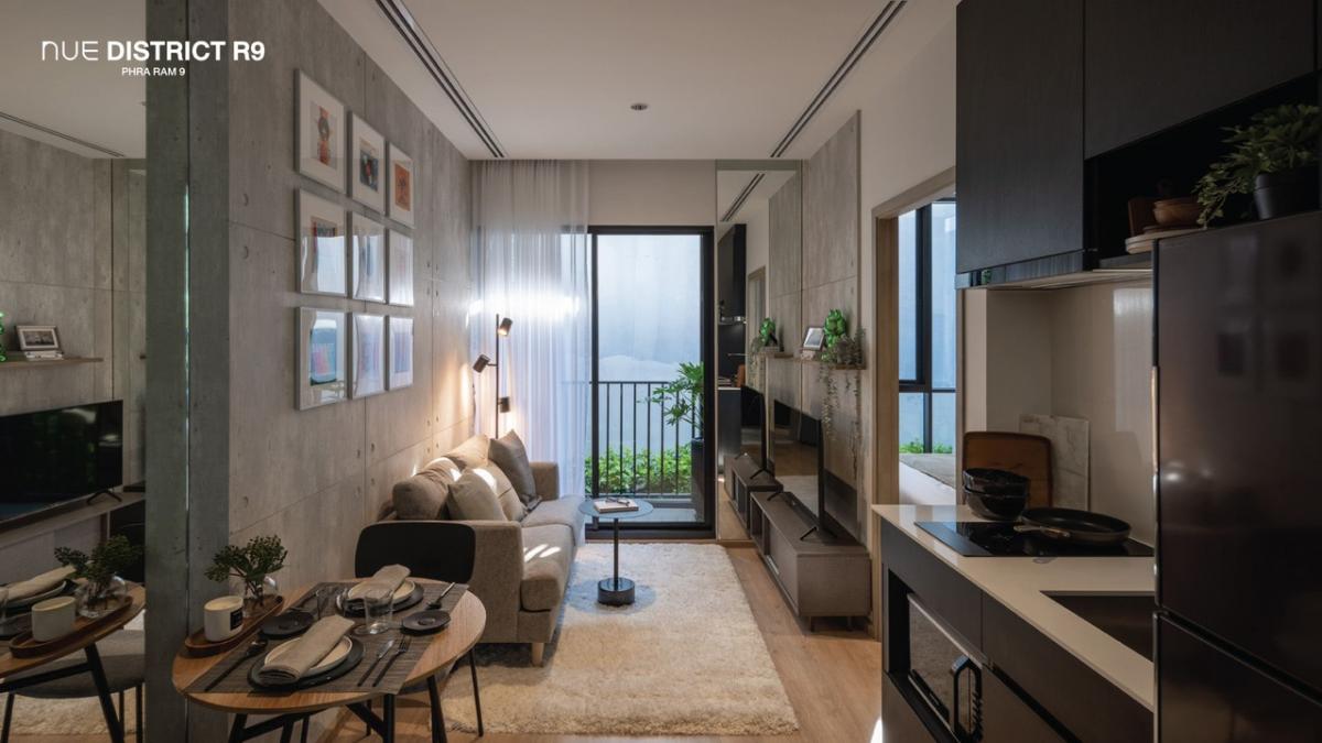 ขายดาวน์คอนโดพระราม 9 เพชรบุรีตัดใหม่ RCA : ขายดาวน์ NUE DISTRICT R9 1Bed 26 sq.m. Price 3,920,000 | 📞 0659826412