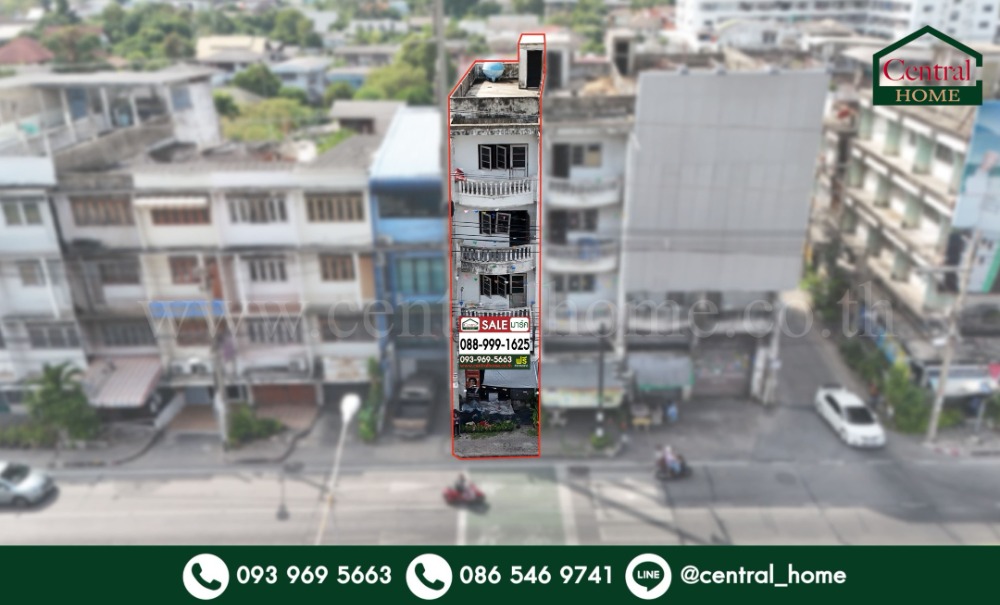 For SaleShophouseRama5, Ratchapruek, Bangkruai : 4.5-storey commercial building on Pibulsongkram Road - Tha Non Pier