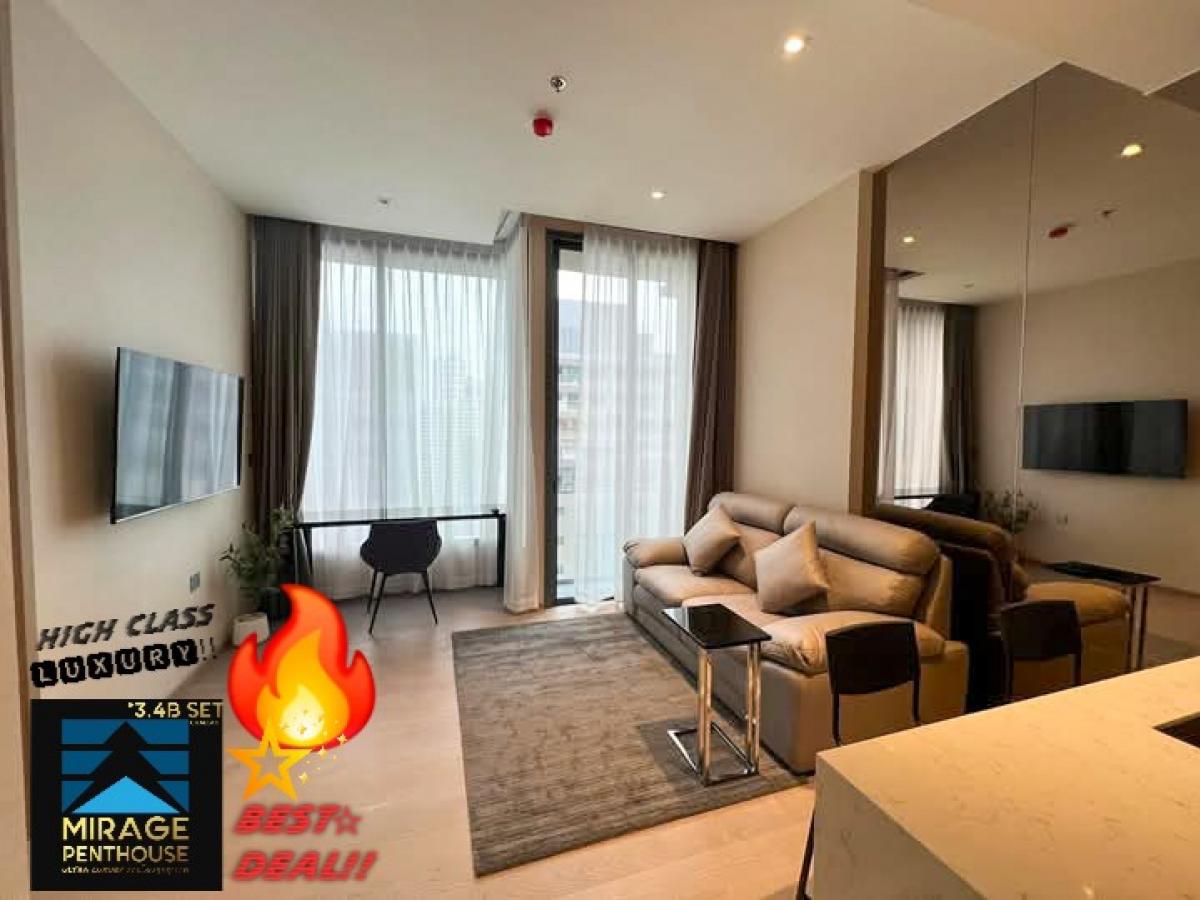 For RentCondoSukhumvit, Asoke, Thonglor : 🔥👑🅻🆄🆇🆄🆁🆈!!👑New!! Luxurious room🎆Beautifully decorated🏆!!🏦👑ULTRA LUXURY👑New luxury room, beautifully decorated✨High floor, very beautiful view🏙🎆✨(with bathtub)🛁 Fully furnished!!✨🔥🔥🎯🎯THE ESSE ASOKE✅1🅱ED1✅ 46 sqm. High floor 27 (#BTS#CBD📌)🔥✨LINE:miragecondo