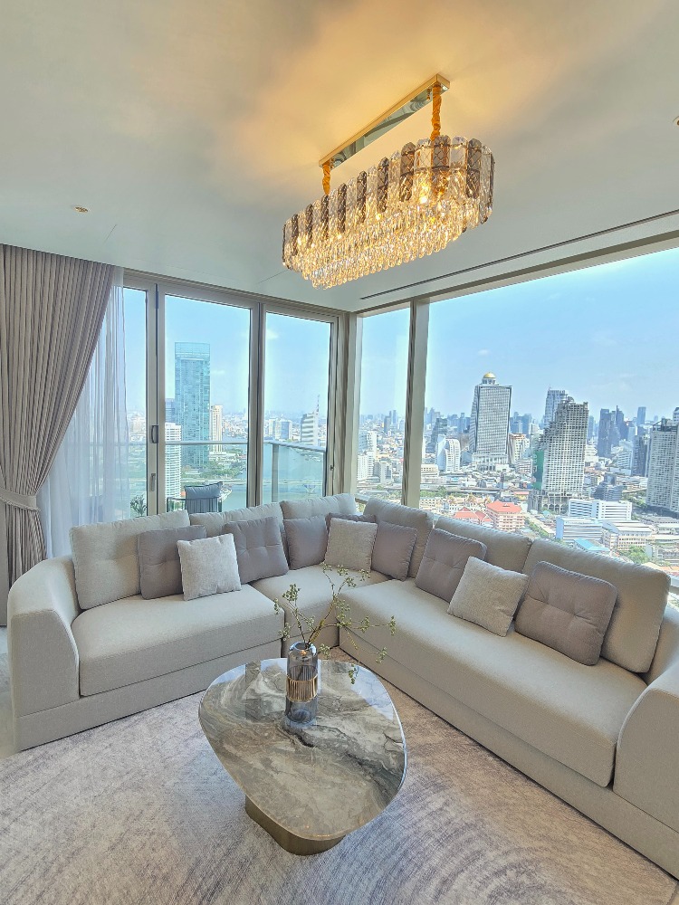 For RentCondoSathorn, Narathiwat : Luxury Condo for Rent – Four Seasons Private Residences | New Furniture | High Floor with ICONSIAM & Chao Phraya River View | Owner Post