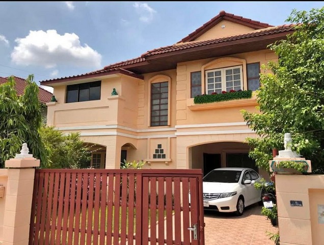 For RentHouseChaengwatana, Muangthong : 2-storey detached house for rent, Sarawan Ville Village, Soi Chaeng Watthana 28, near Central Chaeng Watthana