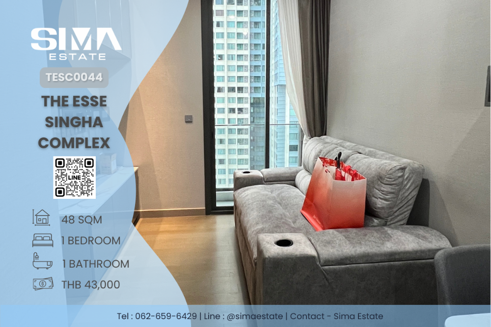 For RentCondoRama9, Petchburi, RCA : For rent ☁️The Esse Singha Complex☁️Beautiful room, well decorated, high security condo in the heart of Petchburi intersection ☀️