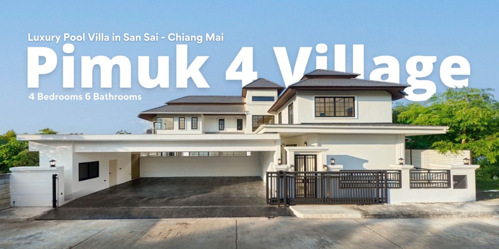 For SaleHouseChiang Mai : Luxury Pool Villa, An exquisite detached home near Central Festival, nestled in a prime location on the Chiang Mai Ring Road 2..