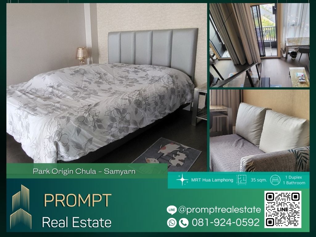 For RentCondoSiam Paragon ,Chulalongkorn,Samyan : OP01753 - Park Origin Chula - Samyarn :  พาร์ค ออริจิ้น จุฬา - สามย่าน - MRT Hua Lamphong/ MRT Samyan/ Chao Phraya River view