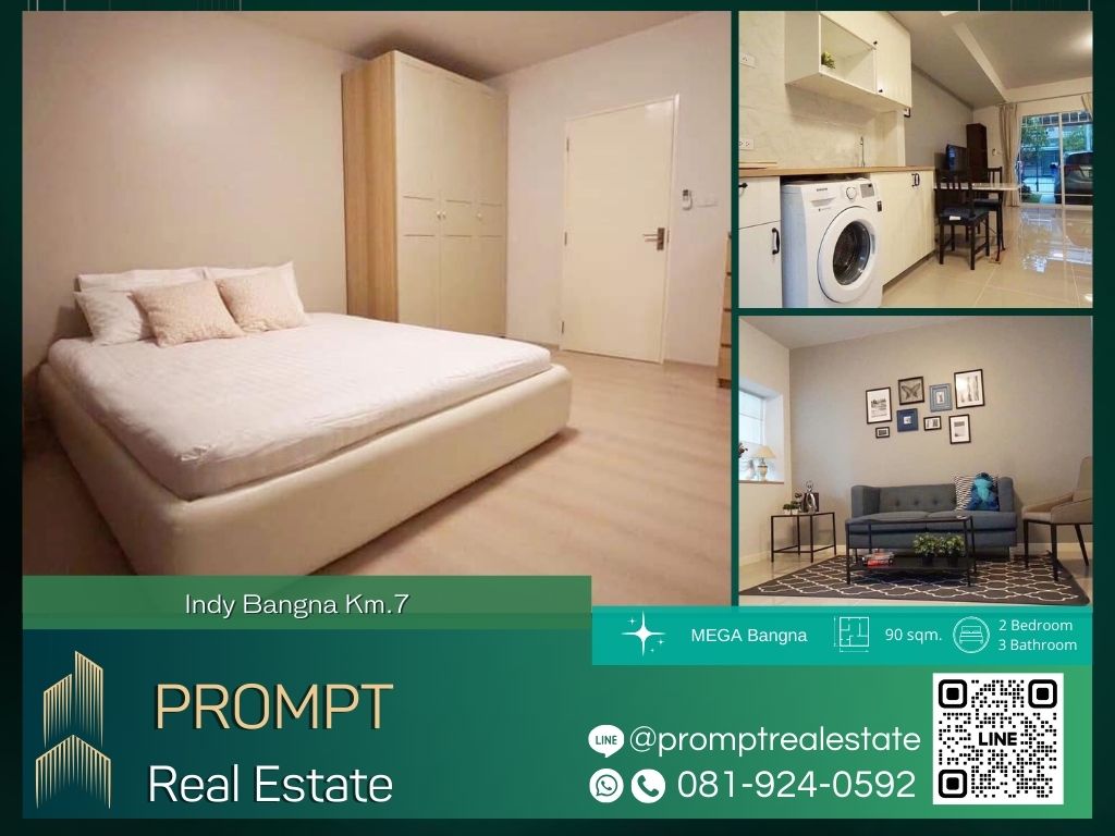 For RentTownhouseSamut Prakan,Samrong : IJ04189 - Indy Bangna Km.7 phase 1 :  อินดี้ บางนา กม 7 เฟส 1 - MEGA Bangna / Suvarnabhumi Airport