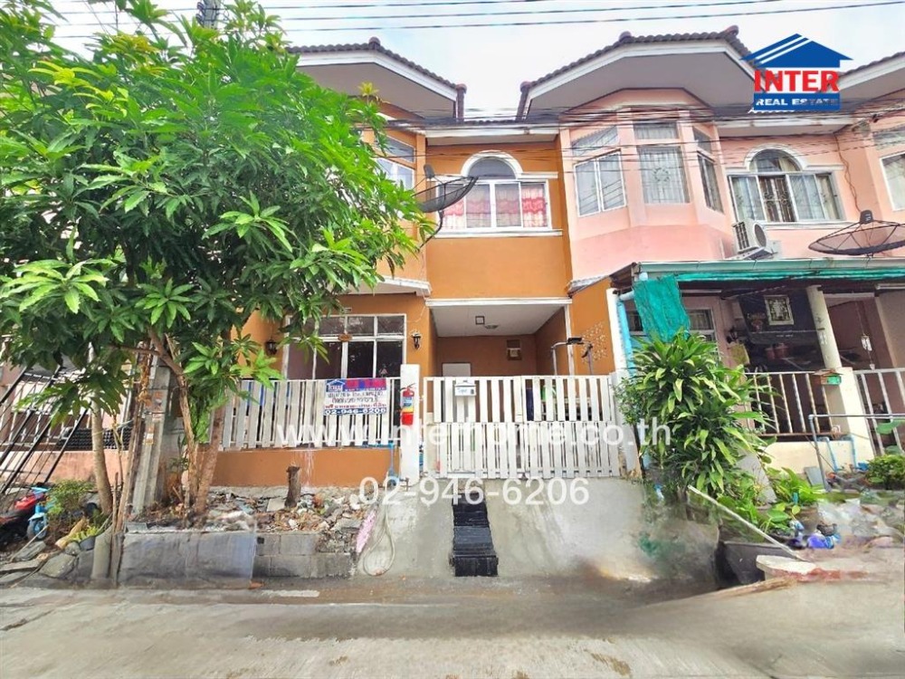 For SaleTownhouseSamut Prakan,Samrong : 2-storey townhouse, 18 sq m, P.K. Garden Village, Pracha Uthit 90, Pracha Uthit Soi 90, Kanchanaphisek Road, Phra Samut Chedi, Samut Prakan