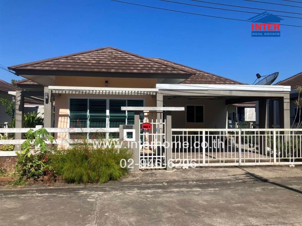 For SaleHouseRayong : Single-storey detached house, 60 sq m., Kongthara Rayong Village, Sam Yaek Prasert Alley, Sukhumvit Road, Thesaban Tung Kwai Kin Road 27, Klaeng, Rayong