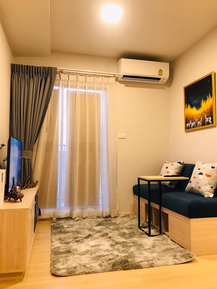 For RentCondoPathum Thani,Rangsit, Thammasat : For rent: Plum Condo Rangsit Alive 2 (Plum Condo Rangsit Alive 2) 2 bedrooms, 1 bathroom, Building D, 8th floor, size 36.01 square meters, 2 bedrooms, 1 bathroom, complete electrical appliances, ready to move in with just your suitcase.