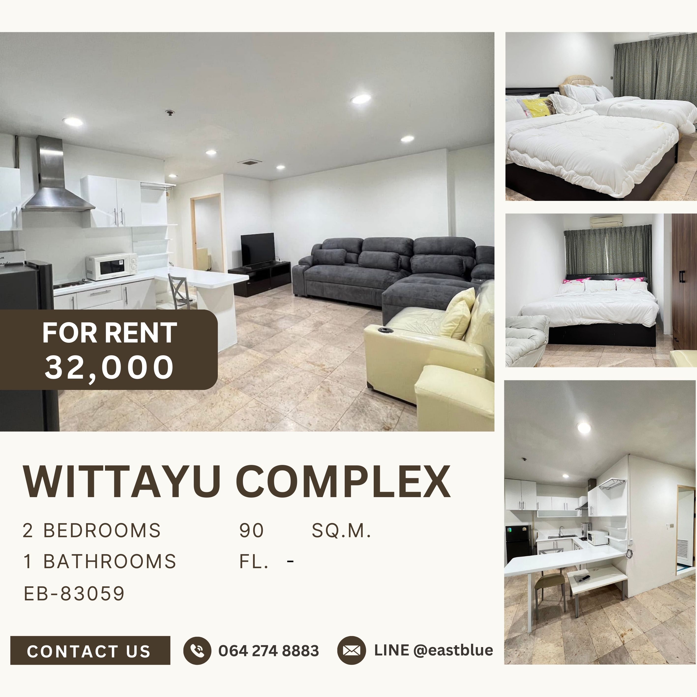 For RentCondoWitthayu, Chidlom, Langsuan, Ploenchit : Wittayu Complex, 2 bed, 32000 per month