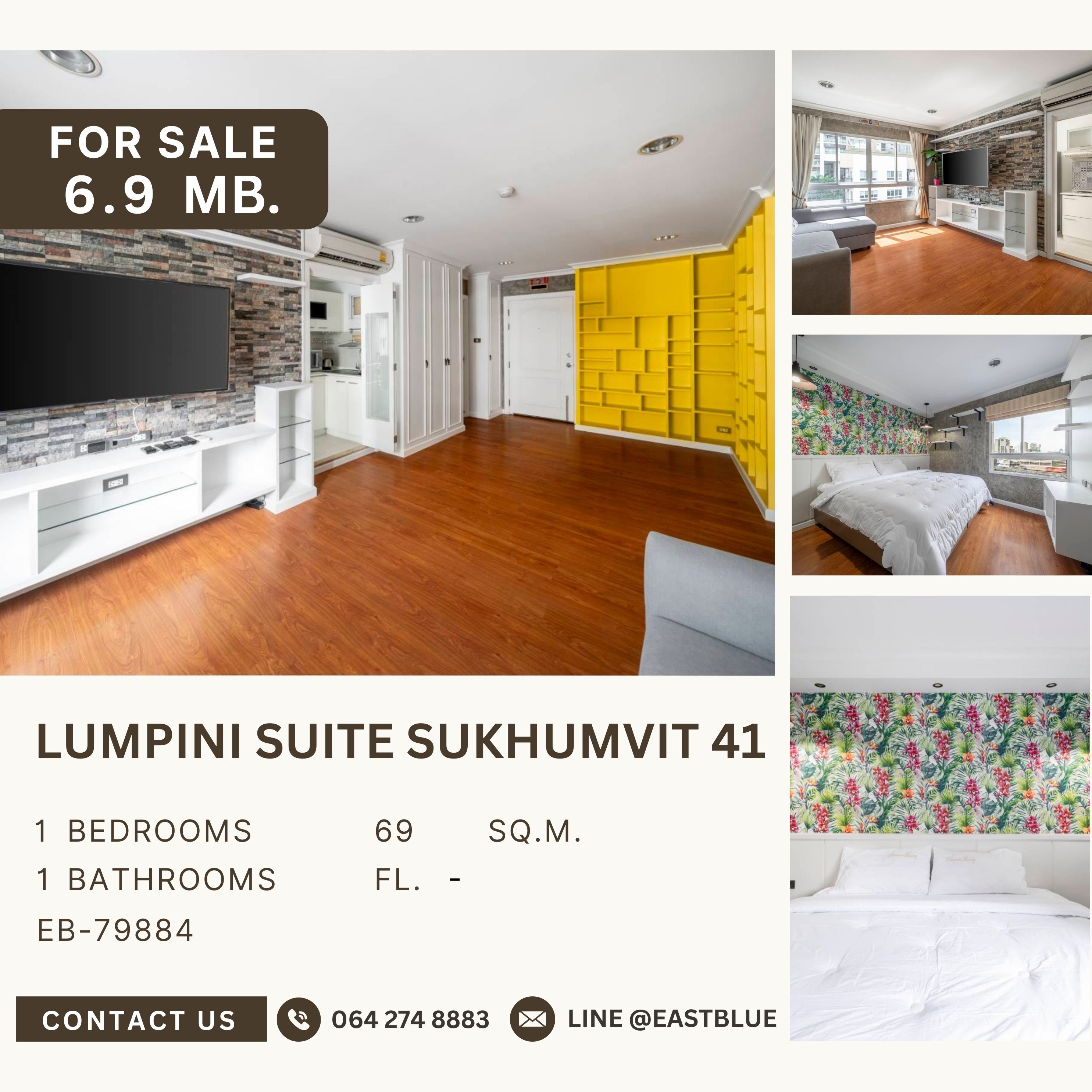 For SaleCondoSukhumvit, Asoke, Thonglor : คอนโดไซส์ใหญ่ใจกลางสุขุมวิท Lumpini Suite Sukhumvit 41 ใกล้บีทีเอสพร้อมพงษ์ Emquatier คนญี่ปุ่นอยู่เยอะมาก