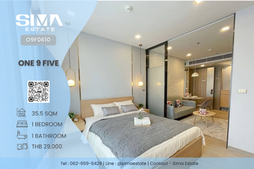 For RentCondoRama9, Petchburi, RCA : For rent ☁️One 9 Five☁️Beautiful room, well decorated, ready to move in☀️