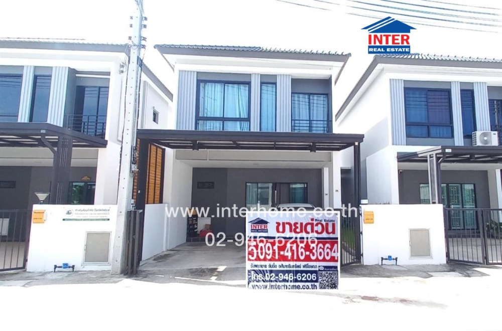 For SaleHousePathum Thani,Rangsit, Thammasat : 2-storey detached house, 26.3 sq.w., Novel Village, Ratchaphruek 345, Soi 18, Road No. 345, Khlong Ko Kriang Road, Mueang Pathum Thani, Pathum Thani