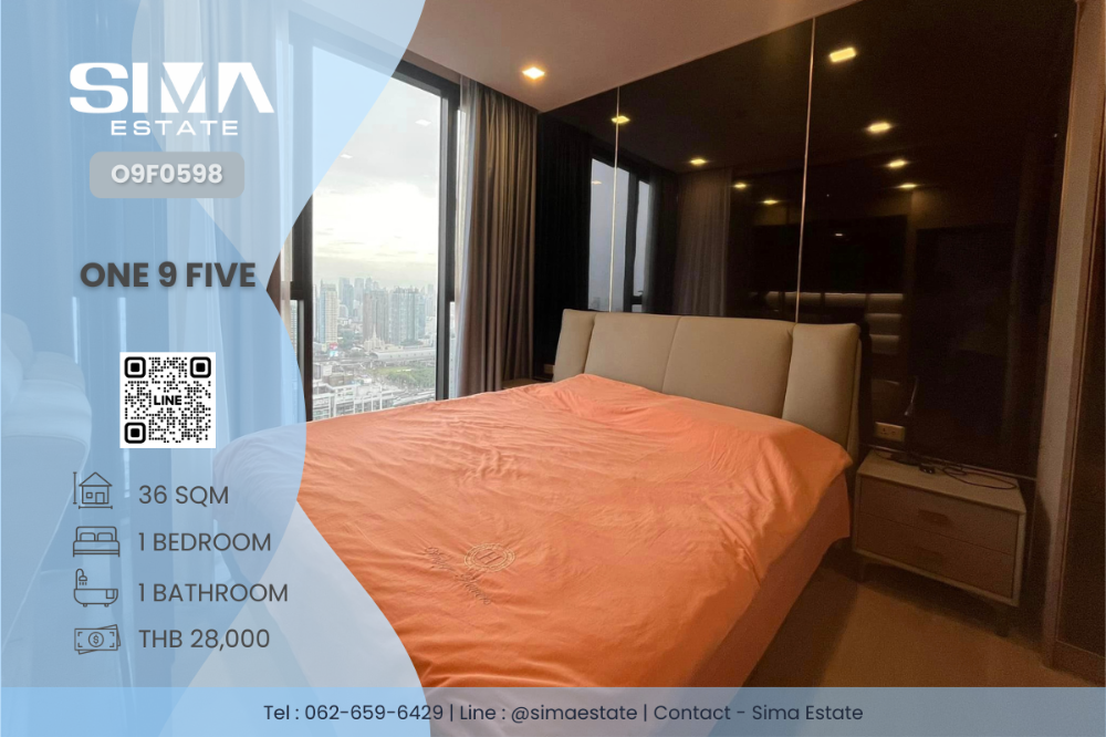 For RentCondoRama9, Petchburi, RCA : For rent ☁️One 9 Five☁️Beautiful room, well decorated, ready to move in☀️