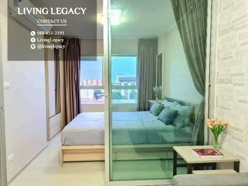 For RentCondoLadprao101, Happy Land, The Mall Bang Kapi : SPGHLR Condo for rent Aspire Lad Phrao 113 28.7 sq m. 8th floor line id : @livinglegacy