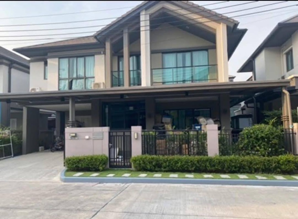 For RentHouseLadkrabang, Suwannaphum Airport : For rent: 3-bedroom detached house, Bangkok Boulevard Rama 9-2 (Dan Thap Chang)