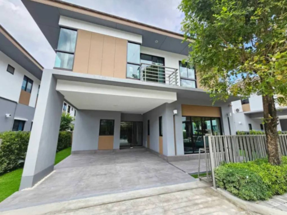 For RentHouseLadkrabang, Suwannaphum Airport : 🏡HOE FOR RENT>> Baan Lumpini Suanluang Rama9>> Beautiful house, newly renovated, fully furnished, 4 bedrooms, only 550 meters to Suan Luang Rama 9 #LV-MO1139