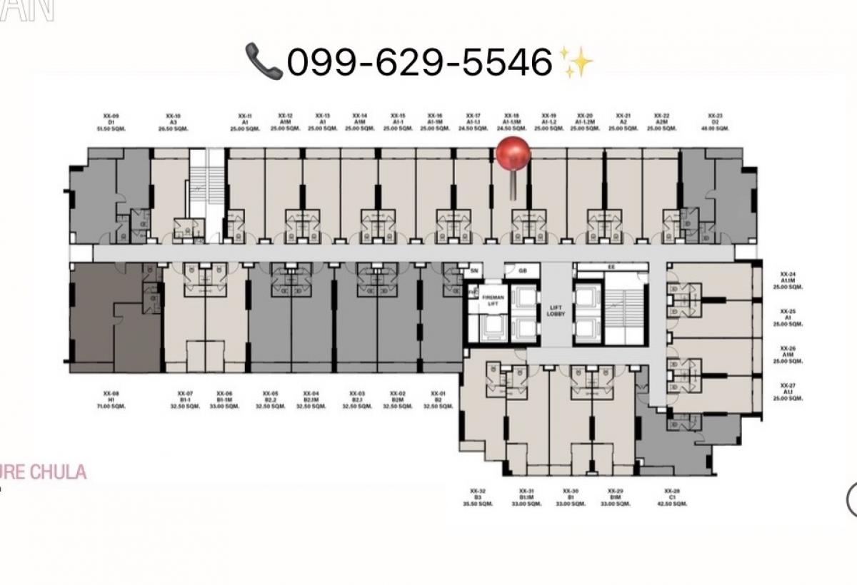 Sale DownCondoSilom, Saladaeng, Bangrak : 🔥🔥 HOT 🔥🔥Down payment sale✨ Spacious room, good price CULTURE CHULA 38 sq.m. Beautiful location, good price Tel. 099-629-5546✨