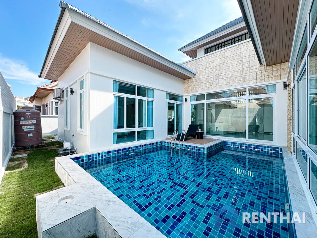 For SaleHousePattaya, Bangsaen, Chonburi : 3 Bedrooms Pool Villa for sale in East Pattaya , Fully Furnished, 24-hour security, Ready to move in