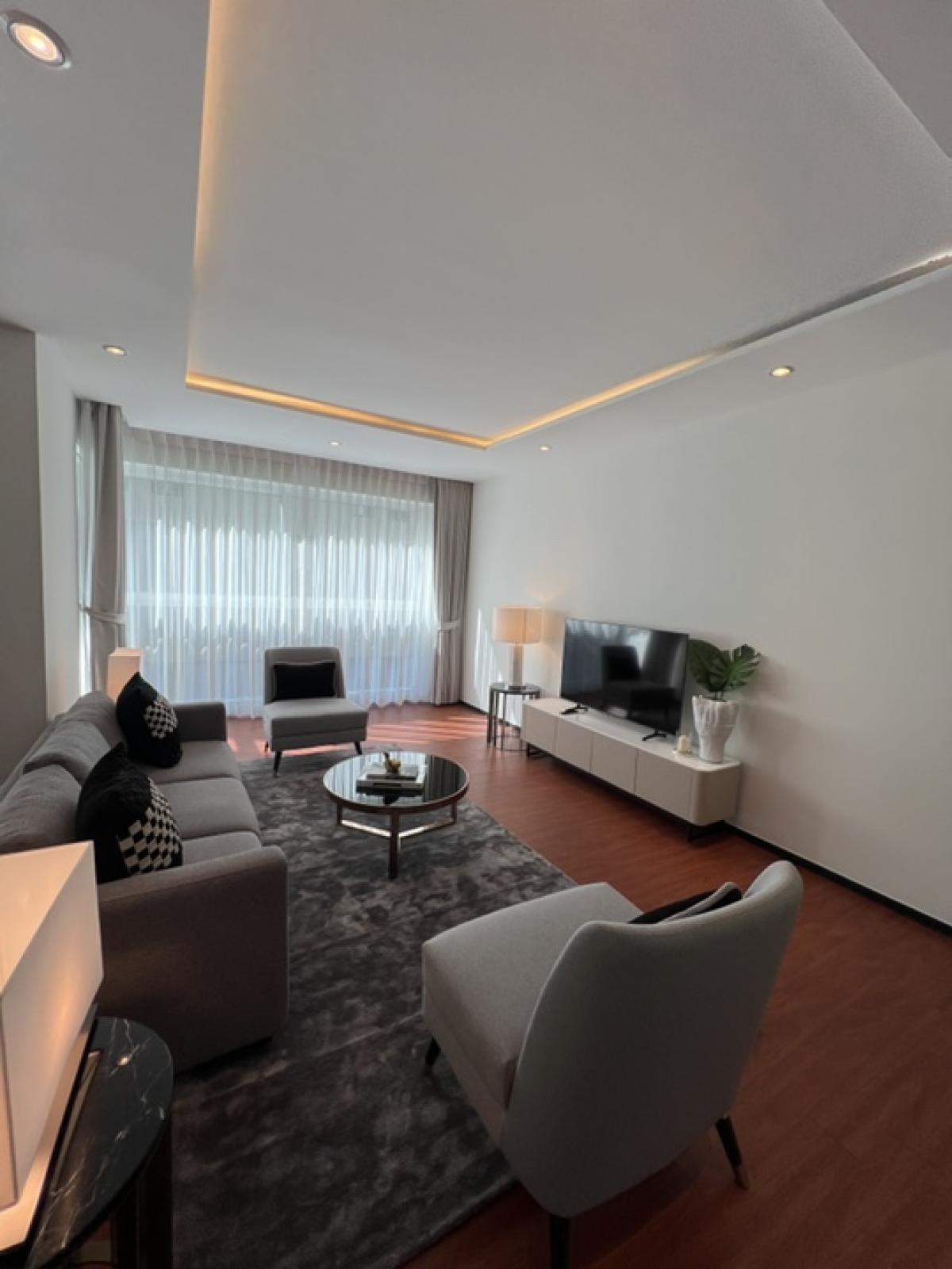 For SaleCondoWitthayu, Chidlom, Langsuan, Ploenchit : 2 bedrooms, 2 fixed parking spaces, fully furnished, ready to move in