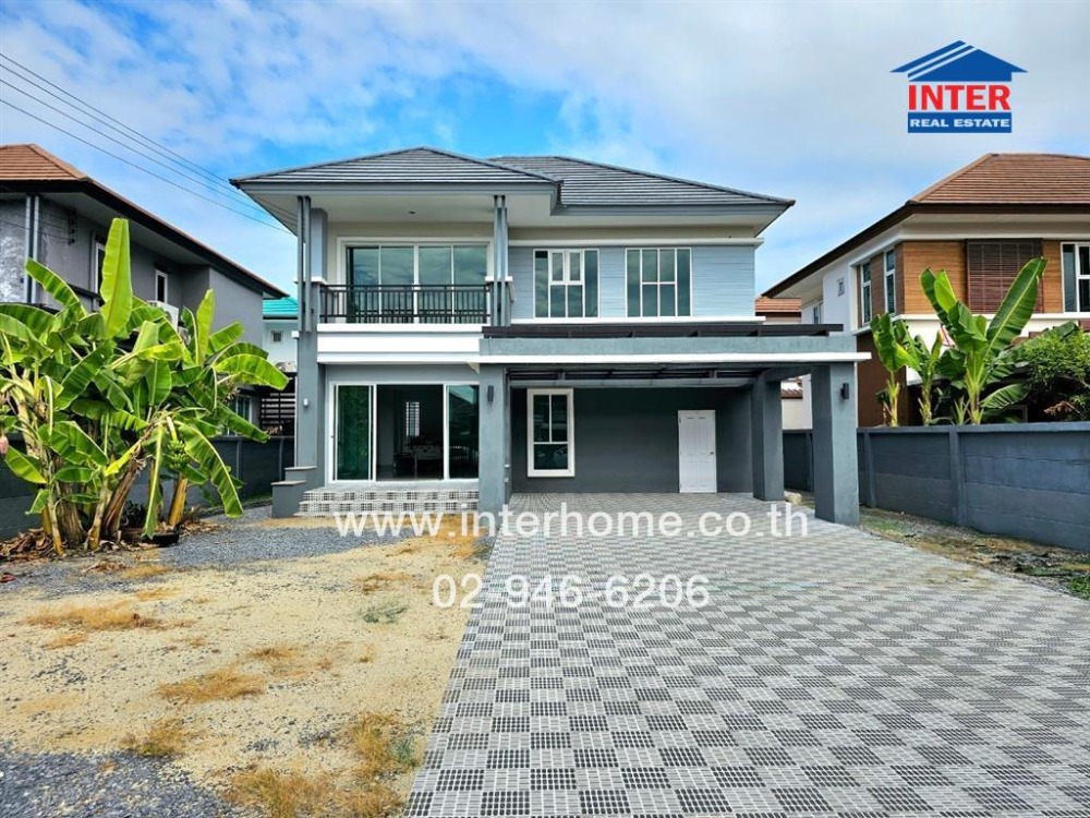 For SaleHouseNawamin, Ramindra : 2-storey detached house, 103.3 sq.w., Phanasan Private Home Village, Hathai Rat 37, near Safari World, Soi Hathai Rat 37, Hathai Rat Road, Khlong Sam Wa District, Bangkok