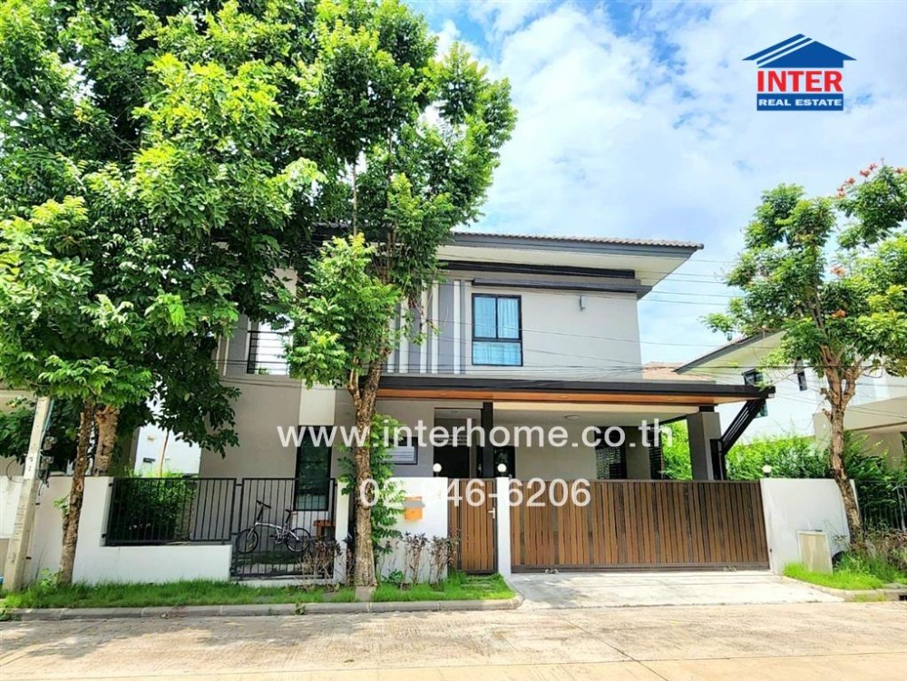 For SaleHouseRama 2, Bang Khun Thian : 2-storey detached house, 51.9 sq.w., Serene Village, Rama 2-Tha Kham, Soi 5, Kanchanaphisek Ring Road, south side, Phutthabucha Road, Bang Khun Thian District, Bangkok