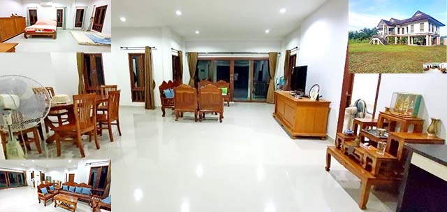 For RentHouseKoh Samui, Surat Thani : Central SuratThani house for rent raised Mansion 3rai 180sq.m. 14,999B-M loves pet private 3bed 3bat