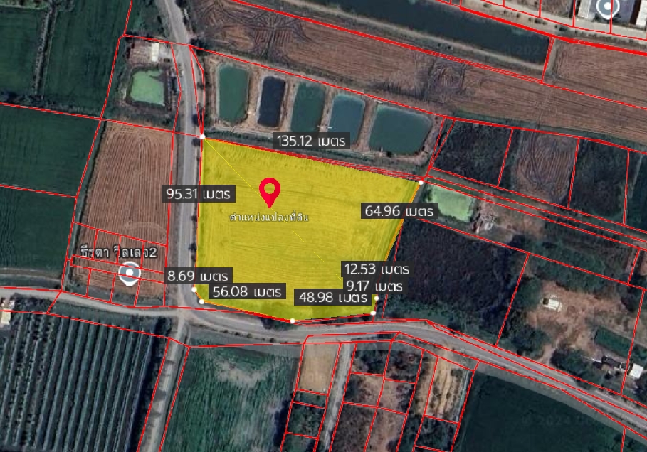 For SaleLandSuphan Buri : For sale, 7 rai of vacant land, on 2 sides of the road, near Kanchana School, Phaikhwang, prime location! Suitable for building a garden house, agriculture, raising animals or developing a project 🔥