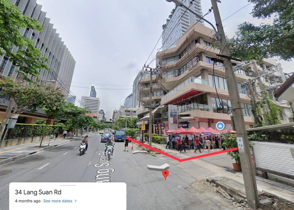 For SaleLandWitthayu, Chidlom, Langsuan, Ploenchit : Community Mall Soi Lang Suan / 1 Rai 12 Square Wa (FOR SALE) PUY474