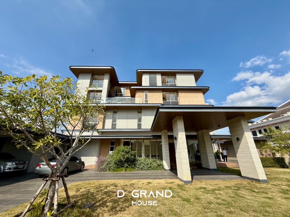 For SaleHouseLadkrabang, Suwannaphum Airport : “The Park” a luxury house, 4-storey Park View, near Suan Luang Rama IX Park, on a spacious area of ​​300 sq.w. with a usable area of ​​up to 1,600 sq.m.