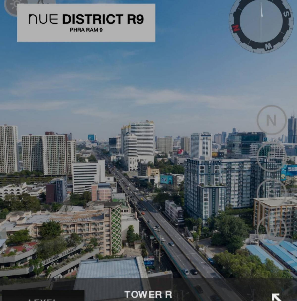 Sale DownCondoRama9, Petchburi, RCA : Selling down payment on Nue District R9 room, the best view in the project, ready to move in mid-2025, only 1,227,000 baht.