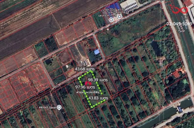 For SaleLandNonthaburi, Bang Yai, Bangbuathong : Land for sale, 2 rai, 3 ngan, 21 square wa, Pathum Thani - Bang Len Road, Nonthaburi