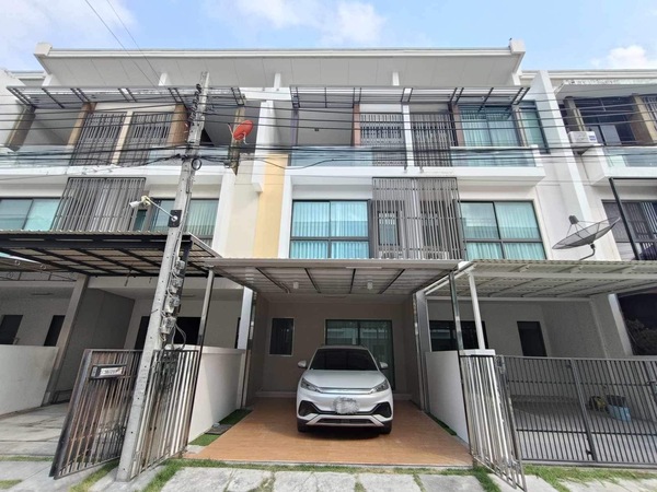 For RentTownhouseNawamin, Ramindra : Townhouse for rent, 3 floors, Ram Intra 65, near the BTS, newly renovated