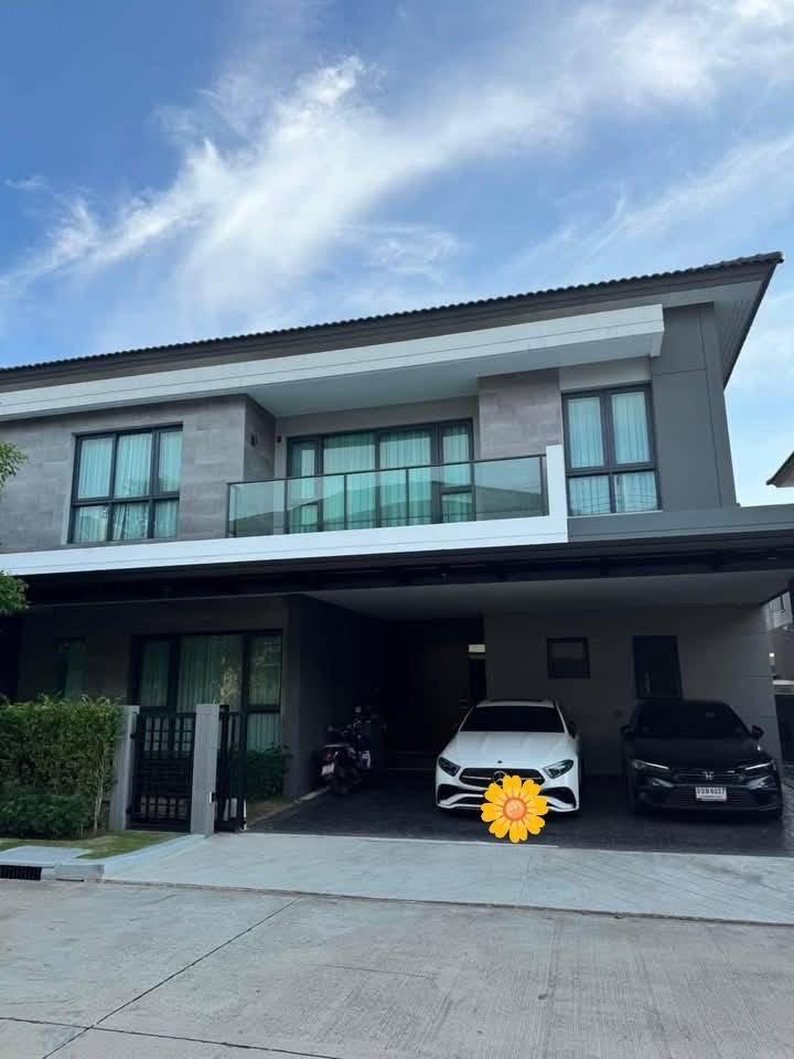 For RentHouseNawamin, Ramindra : For rent, 2-storey detached house, The City Watcharapol (new project), luxury detached house, new project, next to expressway, 4 bedrooms, 5 bathrooms, fully furnished, ready to move in, rental price only 90,000 baht / month