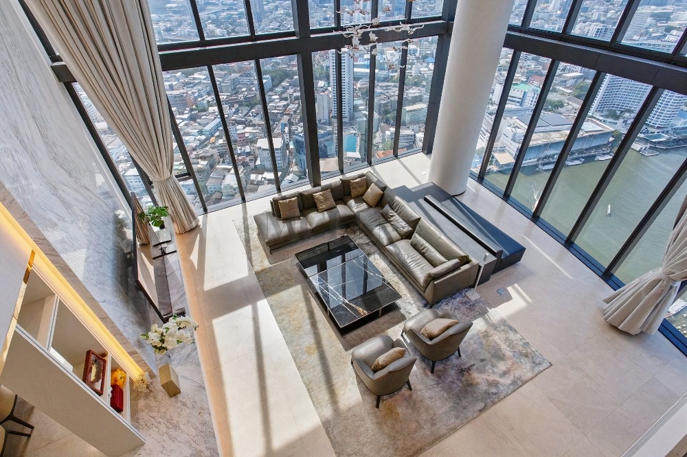 ขายคอนโดวงเวียนใหญ่ เจริญนคร : Banyan Tree Residences Riverside Duplex Penthouse Spectacular View, Fully Furnished And Decorated.