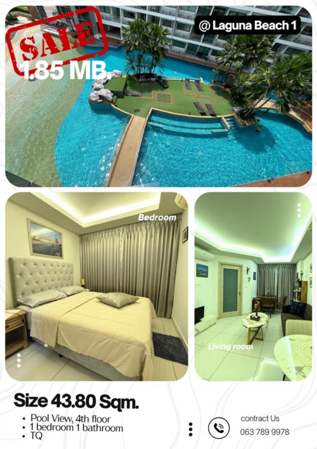 For SaleCondoPattaya, Bangsaen, Chonburi : Laguna beach 1 for sale