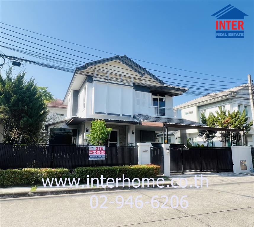 For SaleHouseNawamin, Ramindra : 2-storey detached house, 63.4 sq.w., Manthana Village, Ram Intra - Ring Road, Kanchanaphisek Road, Ram Intra Road, Khan Na Yao District, Bangkok