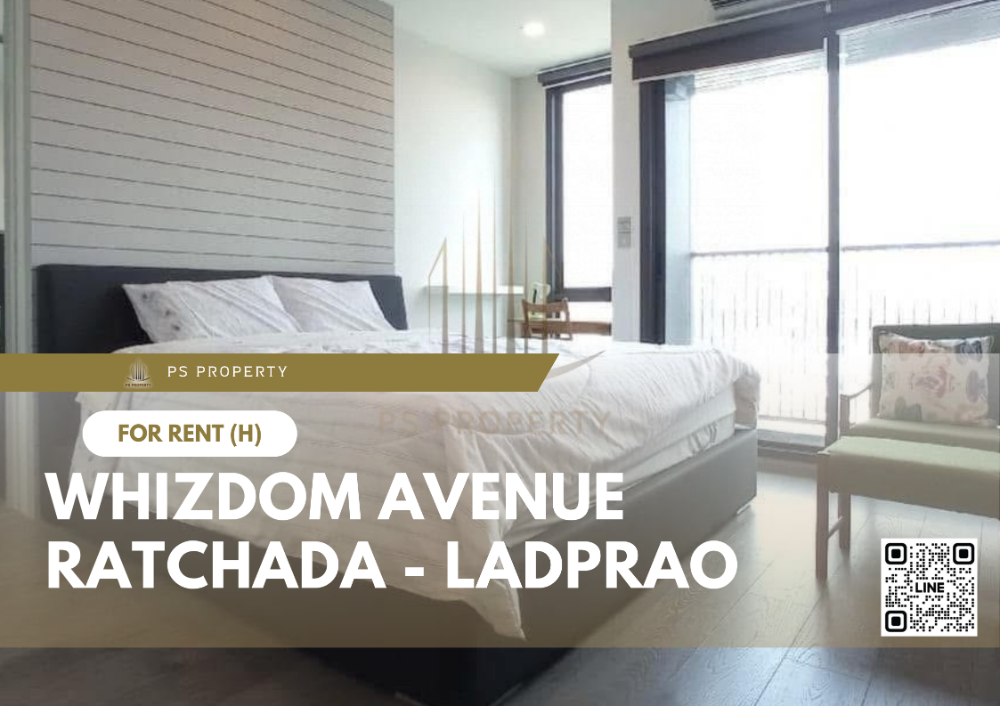 For RentCondoLadprao, Central Ladprao : For rent 📍 Whizdom Avenue Ratchada - Ladprao 📍 Fully furnished and electrical appliances, near MRT Phahon Yothin.