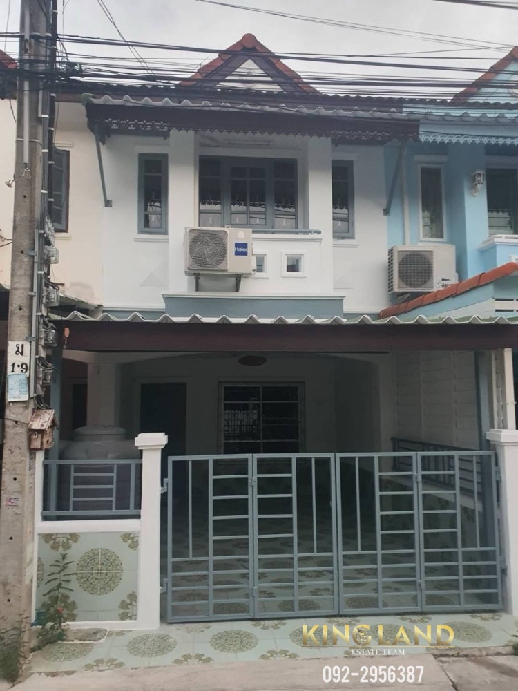 For RentTownhouseNawamin, Ramindra : #Townhouse for rent, 2 floors, 2 bedrooms, 2 bathrooms, 2 parking spaces, Hathai Rat Road 39, KC Village 1, rent 7,000 baht/month #Near Fashion Island 15 minutes