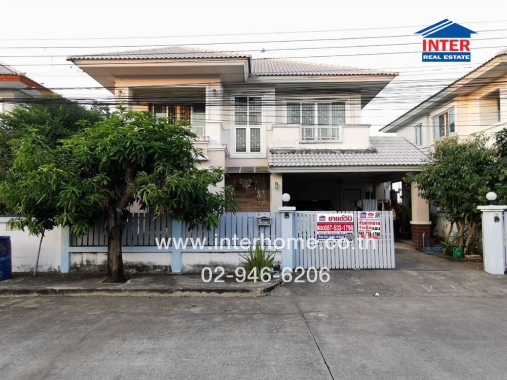 For SaleHousePathum Thani,Rangsit, Thammasat : 2-storey detached house, 53.5 sq.w., Nonthicha Garden Home Village, Lam Luk Ka-Khlong 8, Phase 2, near Chatchawan Market, Khlong 7, Lam Luk Ka-Khlong 8 Road, Rangsit-Nakhon Nayok Road, Lam Luk Ka, Pathum Thani