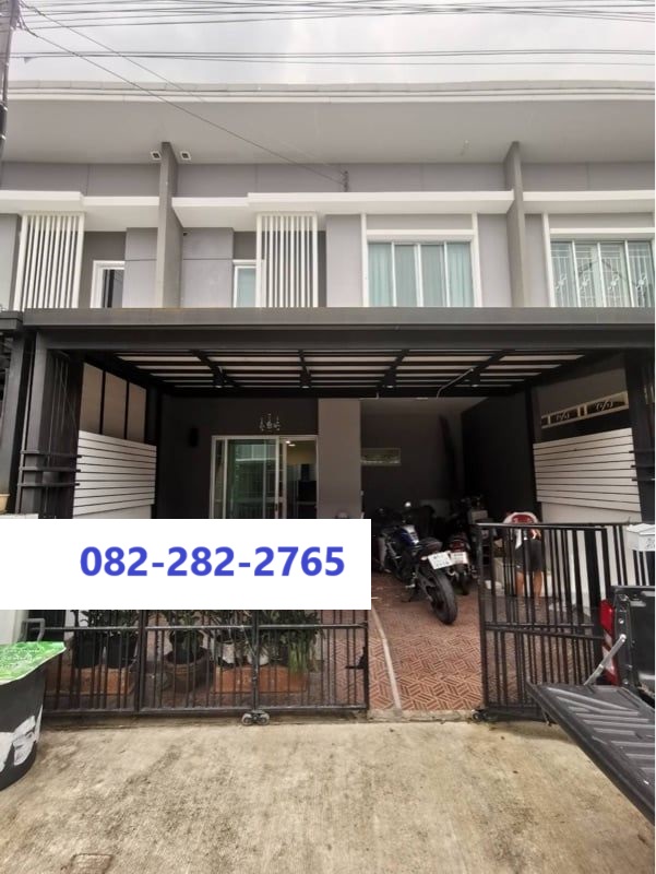 For SaleTownhouseMin Buri, Romklao : 18.4 sq m, 4 bedrooms, 2 bathrooms, 2-storey townhouse, Pruksa Ville 114 Ramkhamhaeng, Romklao, Mistine Alley